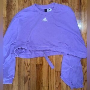 purple adidas cropped long sleeve tee SAME DAY SHIP